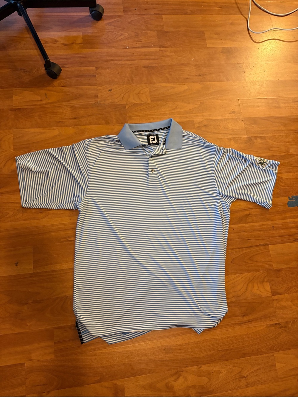 FootJoy Blue and White Striped Men's Polo